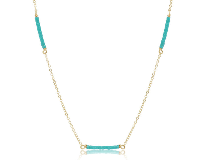 15" Choker Simplicity Chain Gold - Hope Bliss - Sea Glass