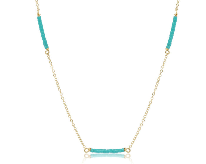 15" Choker Simplicity Chain Gold - Hope Bliss - Turquoise