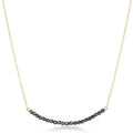 16" Necklace Gold - Beaded Bliss Faceted Hematite