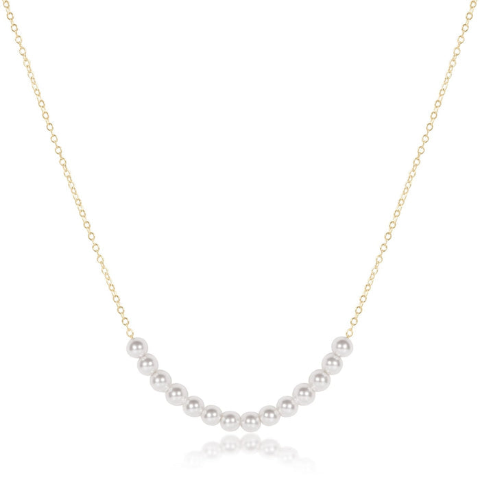 16" Necklace Gold - Beaded Bliss Pearl