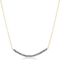 16" Necklace Gold - Beaded Bliss Silver Faceted Hematite