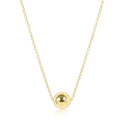 16" Necklace Gold - Classic Gold 8mm Bead