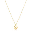 16" Necklace Gold - Classic Gold 8mm Charm
