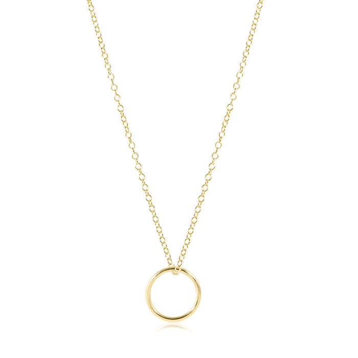16" necklace gold - halo gold charm