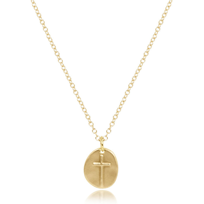 16" Necklace Gold - Inspire Small Gold Disc