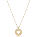 16" Necklace Gold - Love Gold Disc