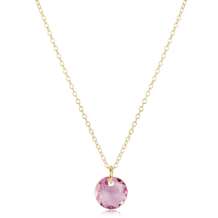 16" Necklace Gold - Reflection Small Charm - 02