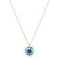 16" Necklace Gold - Reflection Small Charm - 03
