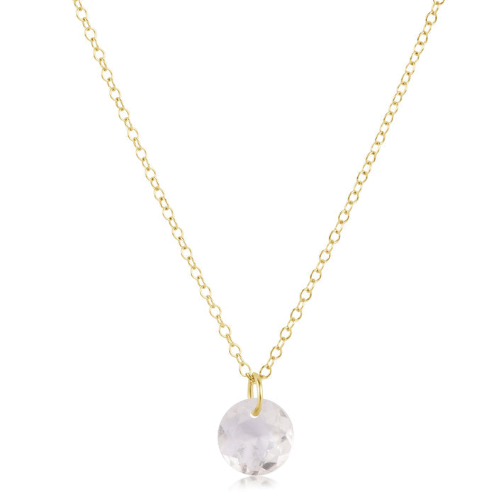 16" Necklace Gold - Reflection Small Charm - 04