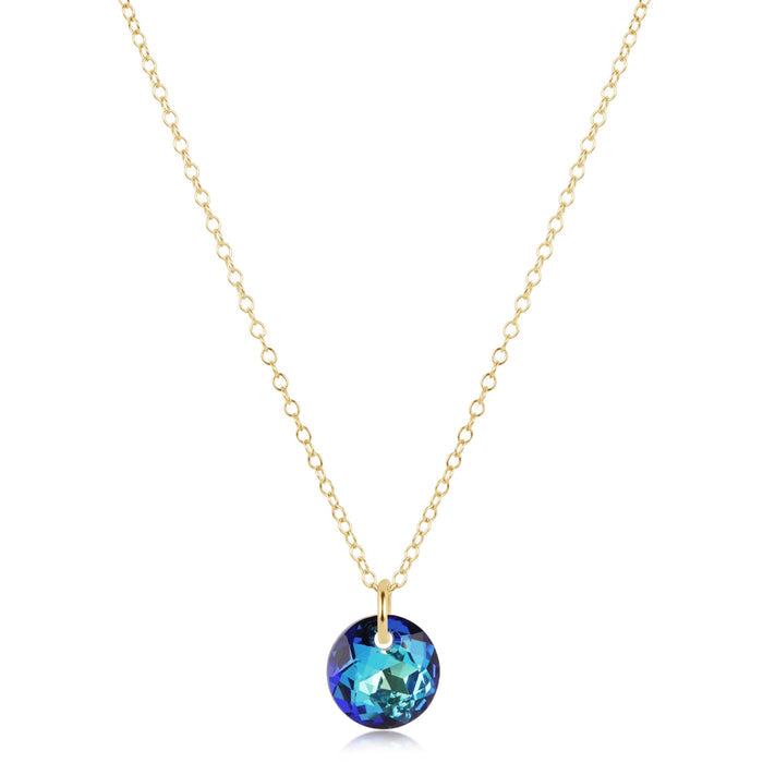 16" Necklace Gold - Reflection Small Charm - 12