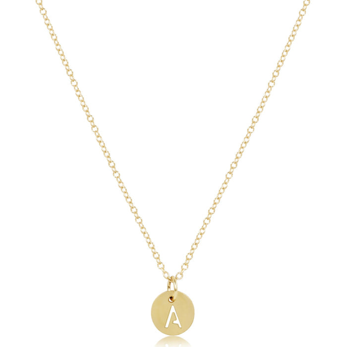 16" Necklace Gold - Respect Small Gold Disc