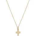 16" Necklace Gold - Signature Cross Small Gold Charm