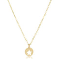 16" Necklace Gold - Star Small Gold Disc