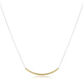16" Necklace Mixed Metal - Bliss Bar Gold