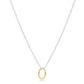 16" Necklace Mixed Metal - Halo Gold Charm