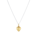 16" Necklace Mixed Metal - Love Plush Small Gold Charm