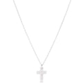 16" Necklace Sterling - Blessed Crystal Charm