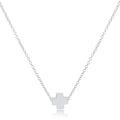 16" Necklace Sterling - Signature Cross Sterling
