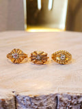 18k Solid Gold Antique French Diamond Ring 1, 2, 3 | Indulgems | Designs in Real Gold