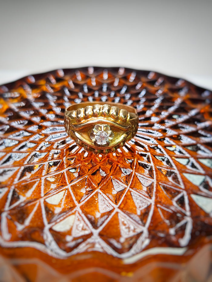 18k Solid Gold Antique French Diamond Ring 1, 2, 3 | Indulgems | Designs in Real Gold