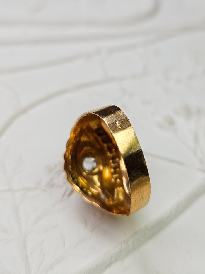 18k Solid Gold Antique French Diamond Ring 1, 2, 3 | Indulgems | Designs in Real Gold