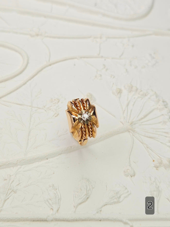 18k Solid Gold Antique French Diamond Ring 1, 2, 3 | Indulgems | Designs in Real Gold