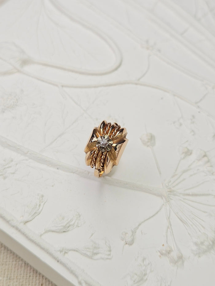 18k Solid Gold Antique French Diamond Ring 1, 2, 3 | Indulgems | Designs in Real Gold