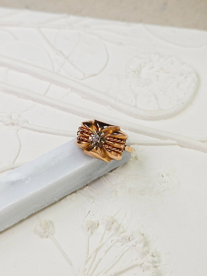 18k Solid Gold Antique French Diamond Ring 1, 2, 3 | Indulgems | Designs in Real Gold