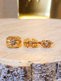 18K Solid Gold French Antique Diamond Rings 4, 5, 6 | Indulgems | Designs in Real Gold
