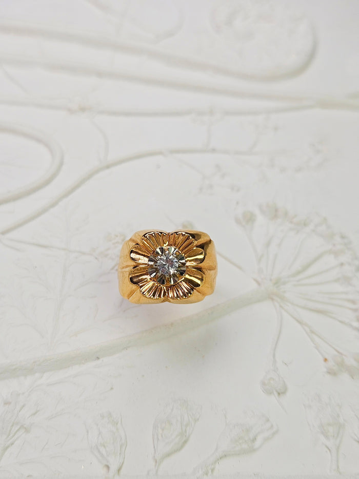 18K Solid Gold French Antique Diamond Rings 4, 5, 6 | Indulgems | Designs in Real Gold