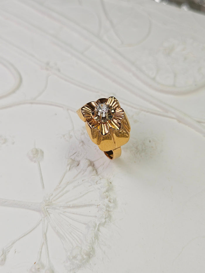 18K Solid Gold French Antique Diamond Rings 4, 5, 6 | Indulgems | Designs in Real Gold
