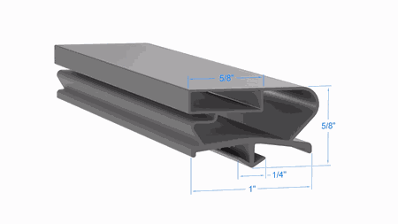 712-012D-14 by Strivide, Magnetic Gasket 9 x 24 1/8 4s Compatible with Beverage-Air 712-012D-14