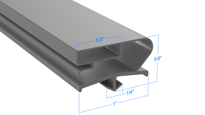 712-012D-43 by Strivide, Magnetic Gasket 8 1/8 x 41 1/2 Compatible with Beverage-Air 712-012D-43