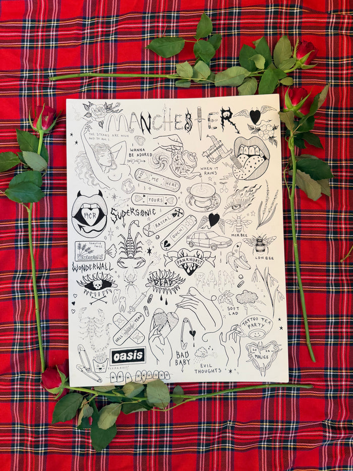 *ORIGINAL artwork* Manchester flash sheet