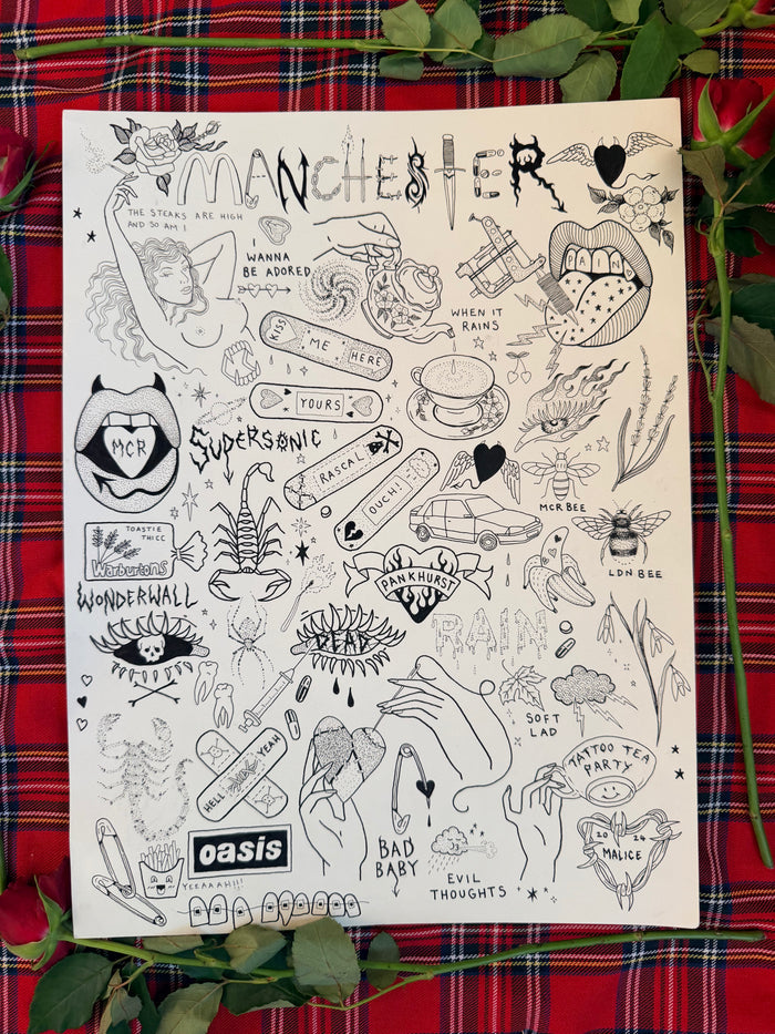 *ORIGINAL artwork* Manchester flash sheet