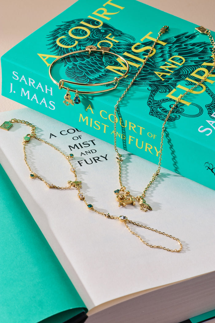 ACOTAR Mist and Fury Bird & Spinning Wheel Necklace