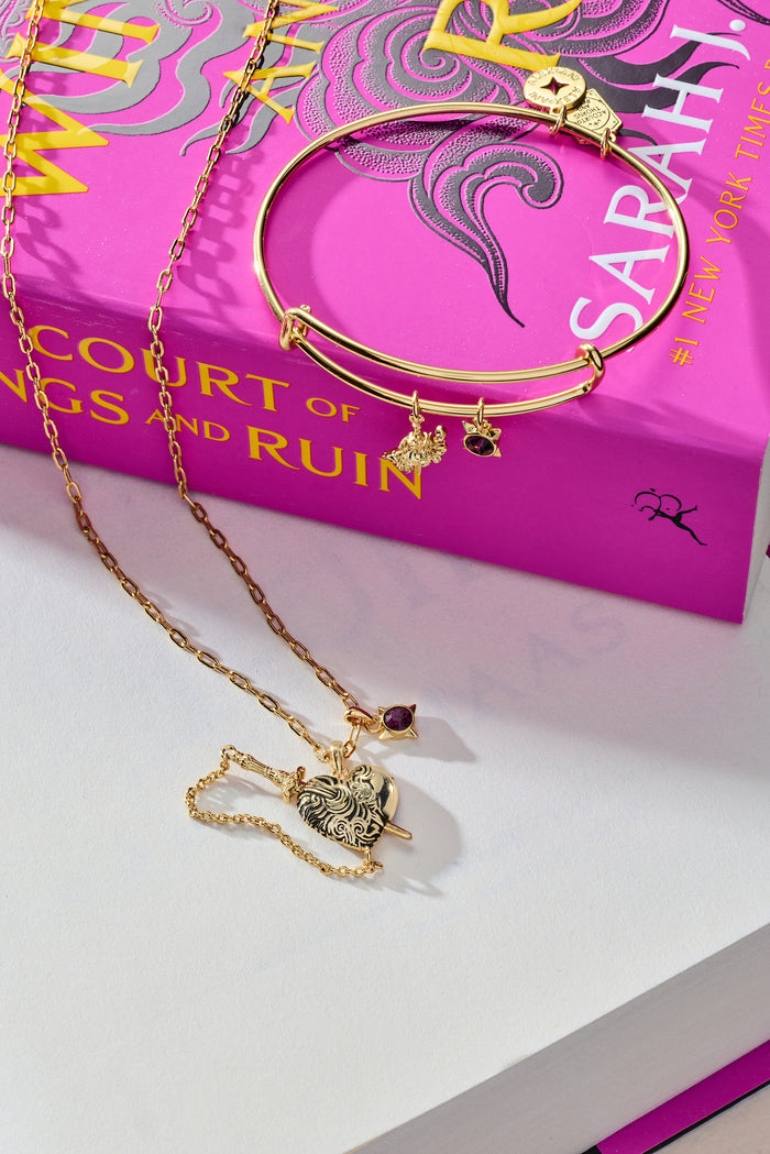 ACOTAR Wings and Ruin Dagger Charm Bangle