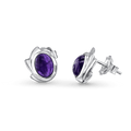 Amethyst and Silver Stud Earrings Catherine Best Dev