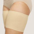 stop thigh chafing solution beige bandelettes thigh bands close up