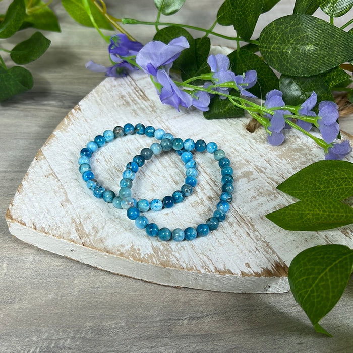 Apatite 6mm Bead Bracelet