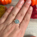 Aquamarine 925 Silver Ring -  Size L 1/2