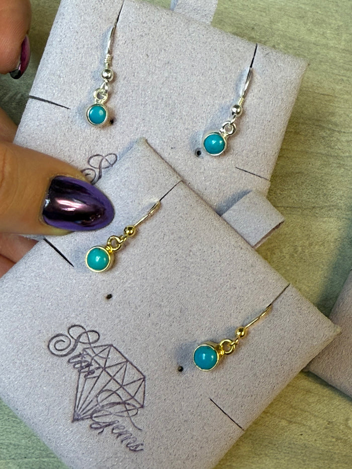 Birthstone Earrings in Sterling Silver & Gold - Handmade by Star Therap-ease