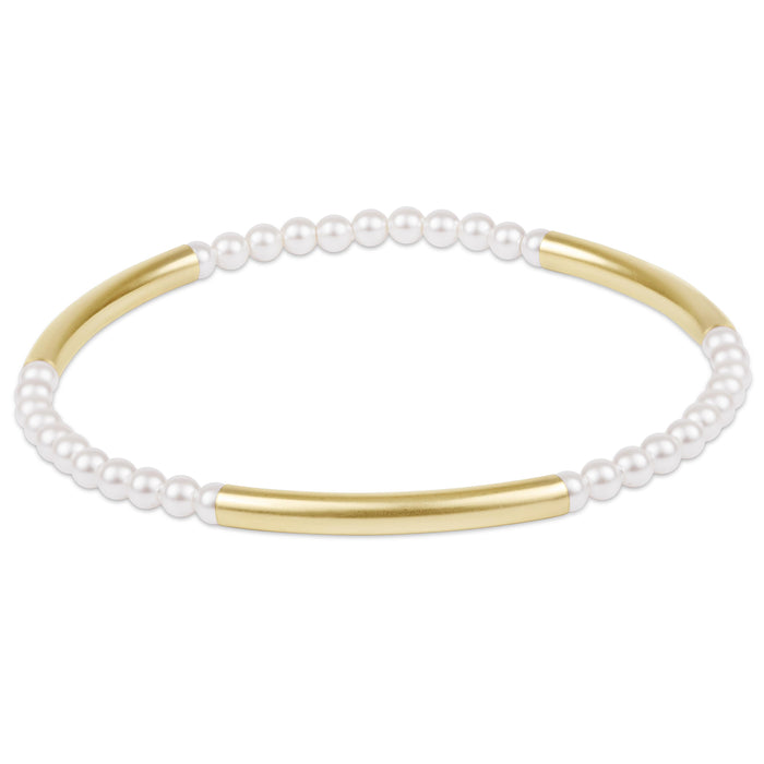 Bliss Bar Pattern Pearl 3mm Bracelet