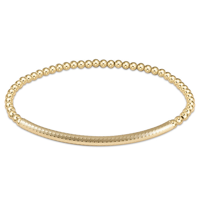 Bliss Bar Textured Gold 3mm Bracelet
