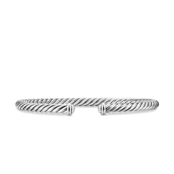 Cable Flex Bracelet in Sterling Silver, 4mm