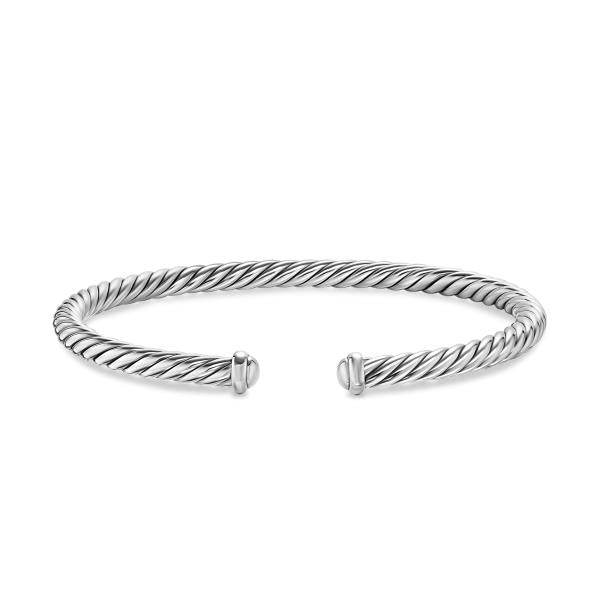 Cable Flex Bracelet in Sterling Silver, 4mm