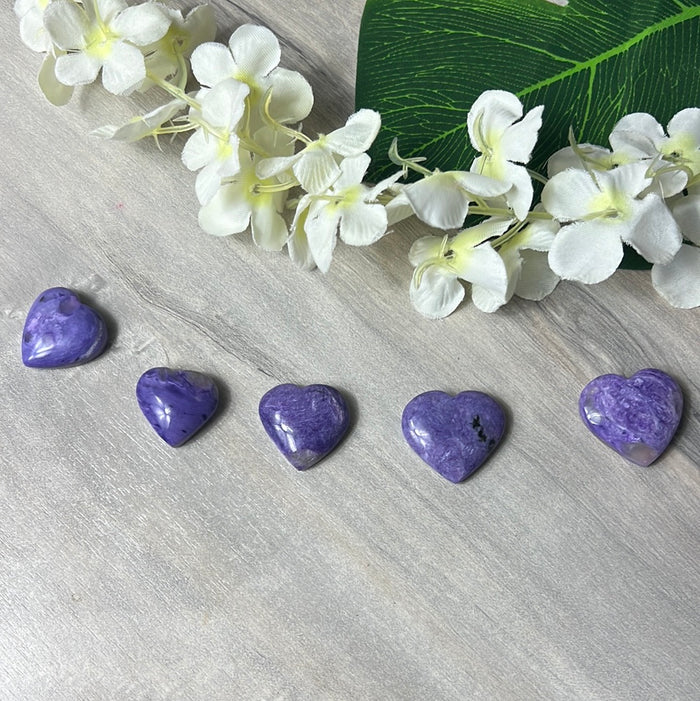 Charoite Heart Cab Cabochon