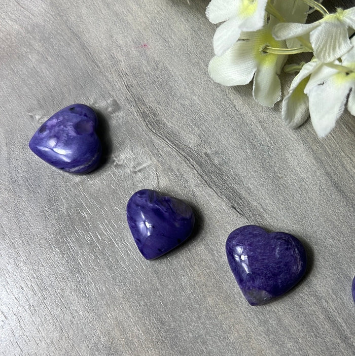 Charoite Heart Cab Cabochon