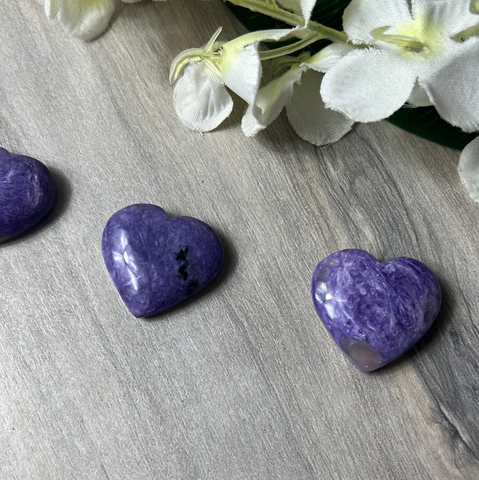 Charoite Heart Cab Cabochon
