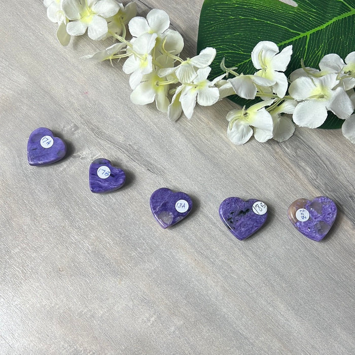 Charoite Heart Cab Cabochon